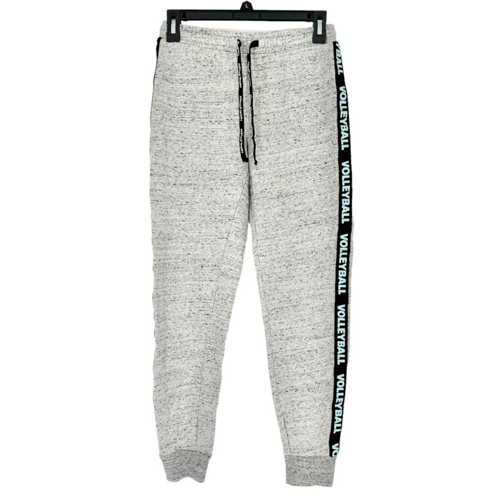 Justice Active Jogging Pants Youth 14 Gray Elastic Waist Draw String Volleyball